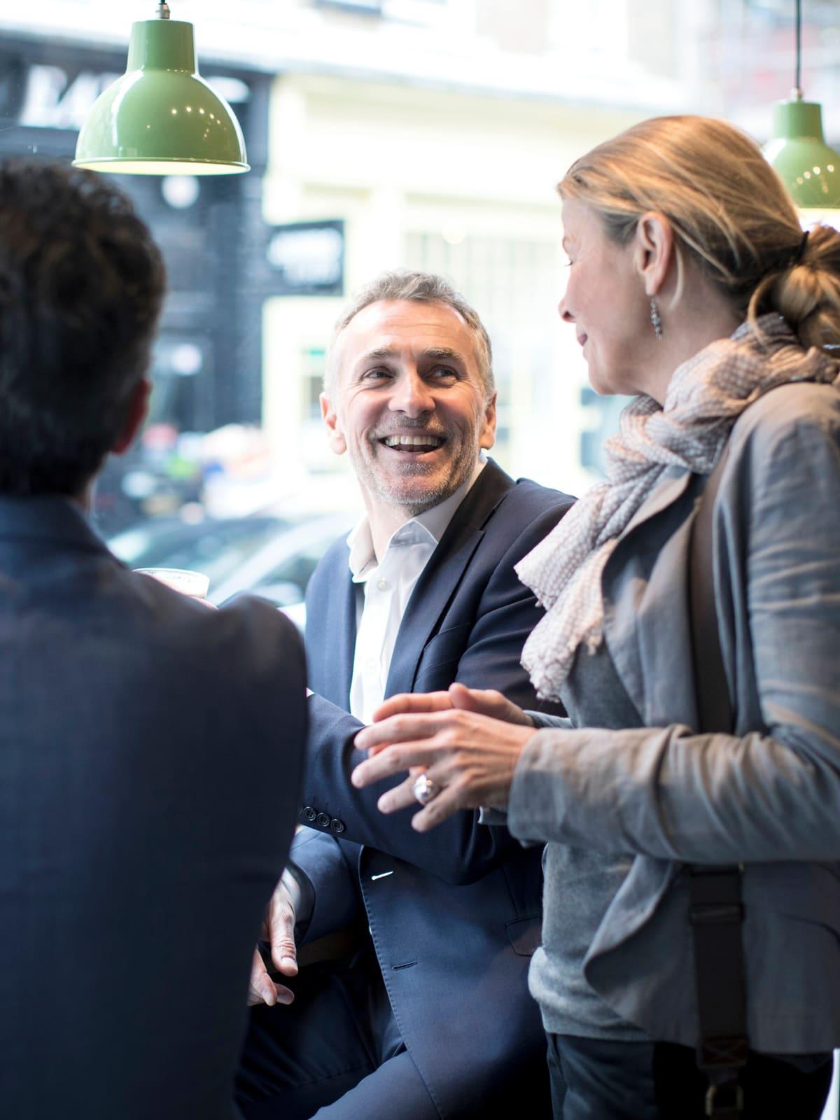 Fynflow advisors in a financial consulting conversation with a small business owner